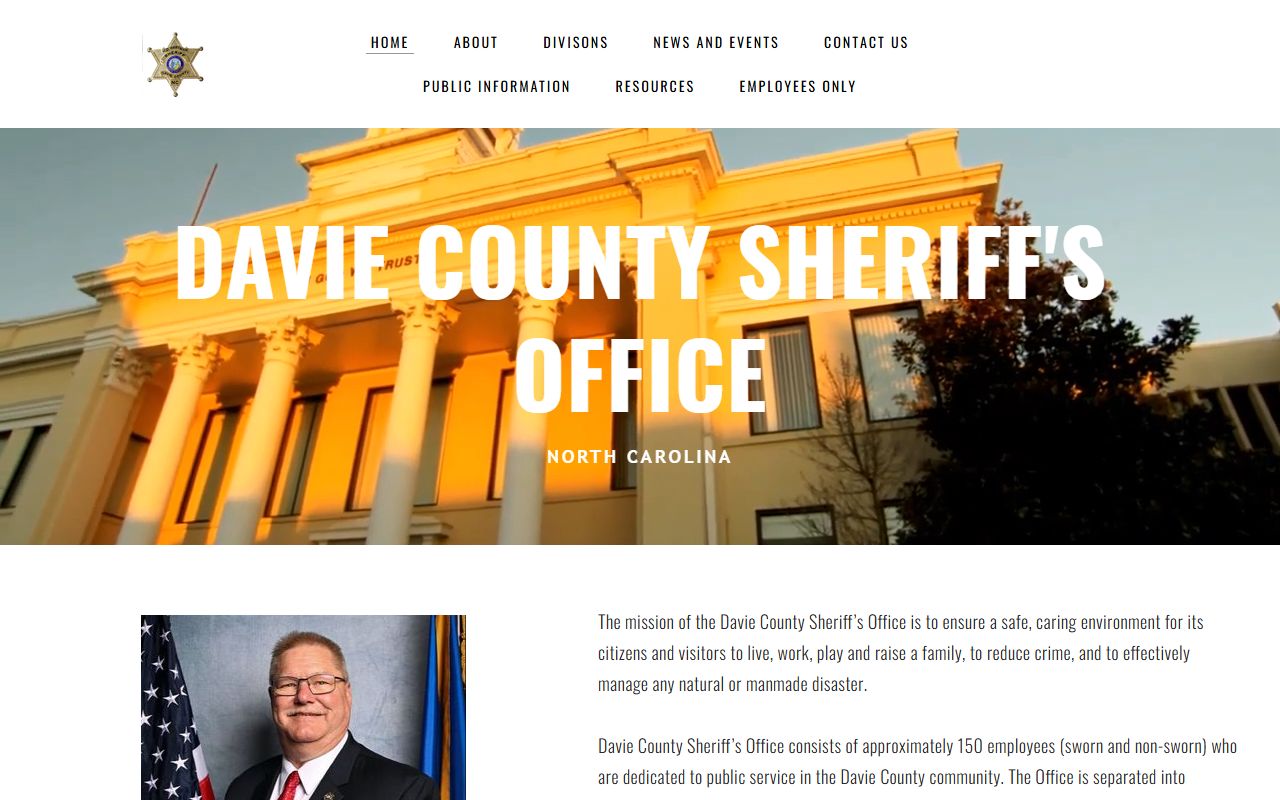 Davie County arrest records and charges Sheriff's Office homepage