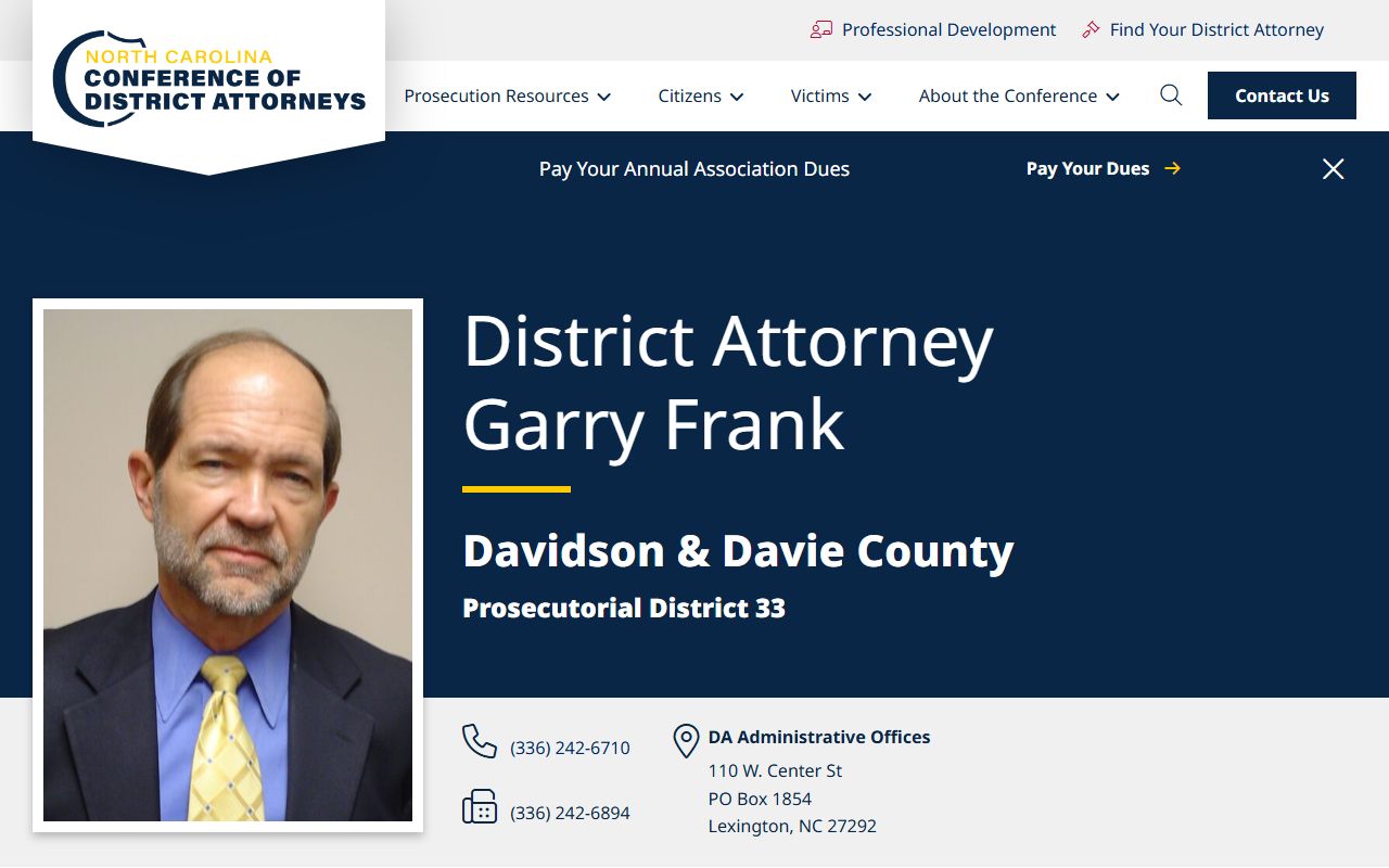 Davie County Superior Court records Prosecutorial District 33