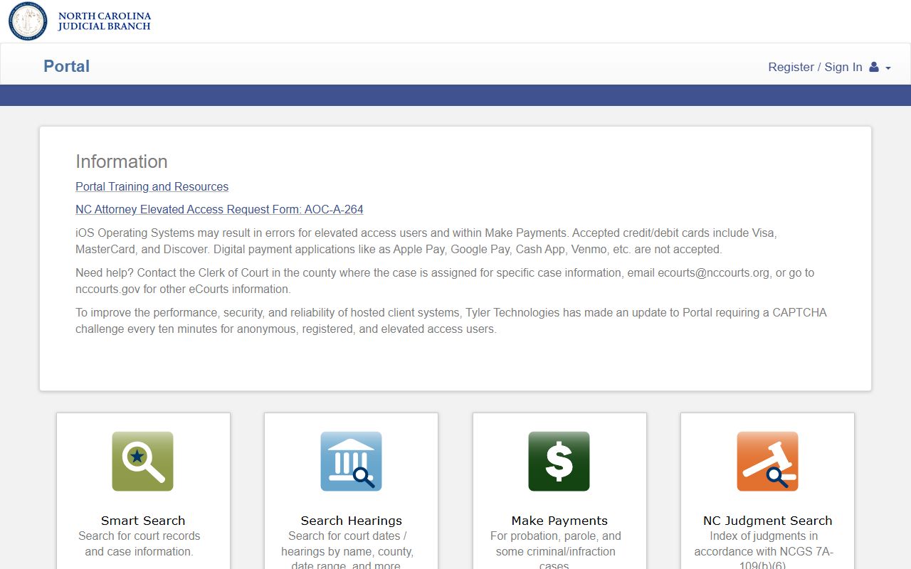 Davie County court records NC eCourts Portal