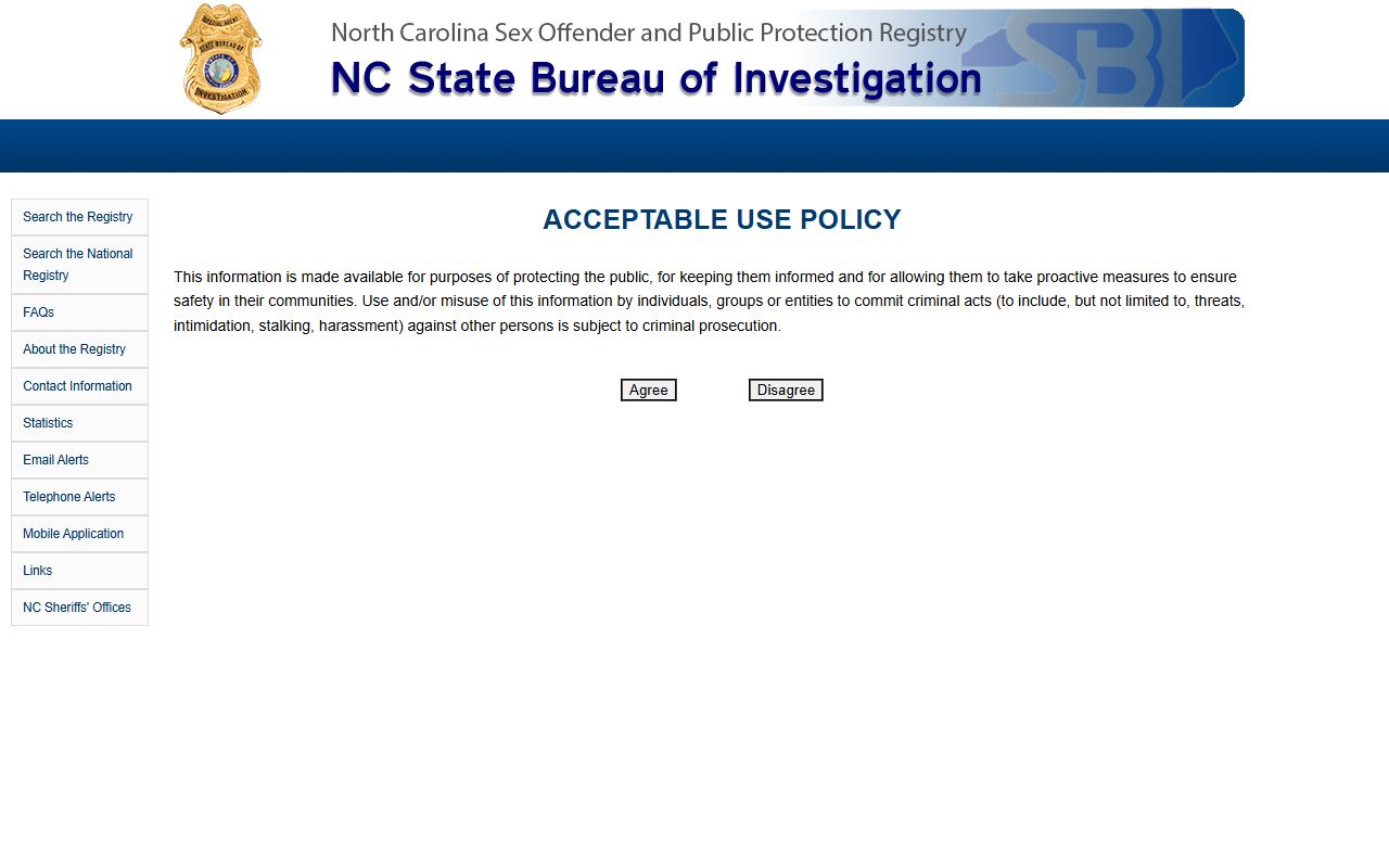 Davie County warrant records NCSBI registry reference